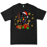 Black black cat meowy christmas Premium Tee - AdoDesignShop