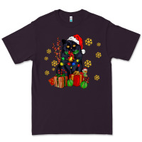Plum black cat meowy christmas Premium Tee - AdoDesignShop
