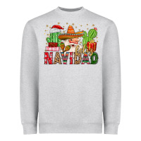 Heather Grey feliz navidad santa Heavyweight Sweatshirt - MaliasSmallBusiness