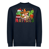 Navy feliz navidad santa Heavyweight Sweatshirt - MaliasSmallBusiness