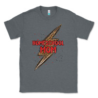 Charcoal Heather homeschool mom lightning bolt Classic Tee - MaliasSmallBusiness