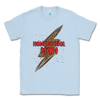 Dusty Blue homeschool mom lightning bolt Classic Tee - MaliasSmallBusiness