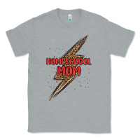 Heather Grey homeschool mom lightning bolt Classic Tee - MaliasSmallBusiness