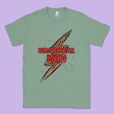 Homeschool Mom Lightning Bolt Classic Tee Designed By Maliassmallbusiness