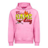 Fuchsia Pink It's Game Day Softball Urban Hoodie - BundleAndBundleShop