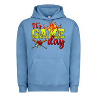 Pigment Pebble Blue It's Game Day Softball Urban Hoodie - BundleAndBundleShop