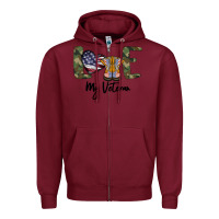 Burgundy My Veteran Zipper Hoodie - Bettercallsaul
