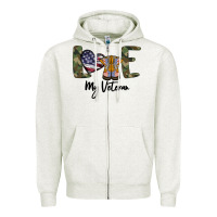 Oatmeal Heather My Veteran Zipper Hoodie - Bettercallsaul