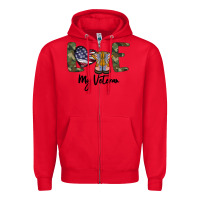 Red My Veteran Zipper Hoodie - Bettercallsaul