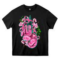 Black cancer boxing gloves with ribbon Heavy Core Tee - AdoDesignShop