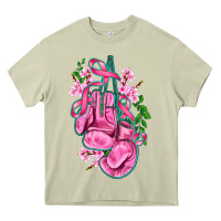 Mossy cancer boxing gloves with ribbon Heavy Core Tee - AdoDesignShop