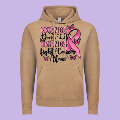Friends Dont Let Friends Fight Cancer Alone Vintage Hoodie Designed By Maliassmallbusiness