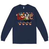 Navy love christmas Long Sleeve Tee - MaliasSmallBusiness