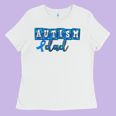 Autism Dad Ladies Tee Designed By Adodesignshop