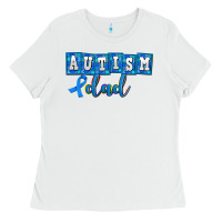 White autism dad Ladies Tee - AdoDesignShop