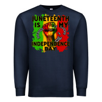 Navy juneteenth is my independence day cowgirl Premium Sweatshirt - CowGirlArtShop