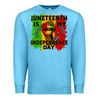 Ocean Blue juneteenth is my independence day cowgirl Premium Sweatshirt - CowGirlArtShop