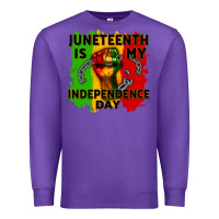 Purple juneteenth is my independence day cowgirl Premium Sweatshirt - CowGirlArtShop