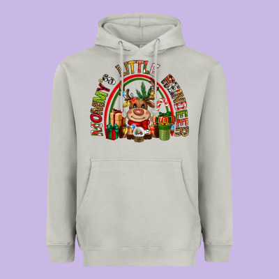 Mommys Little Reindeer Christmas Heavyweight Hoodie Designed By Cowgirlartshop