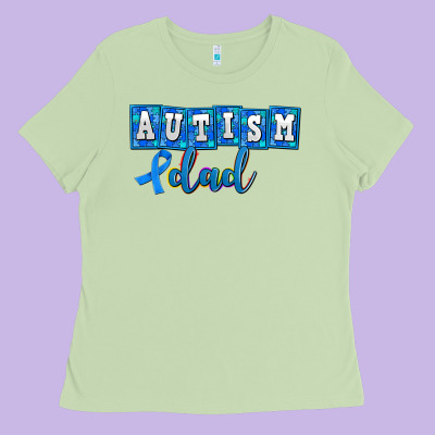 Autism Dad Ladies Tee Designed By Adodesignshop