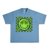 Pebble Blue checkered st. patrick's day Urban Heavy Tee - MaliasSmallBusiness