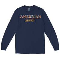 Navy American mom Long Sleeve Tee - JahusDesignShop