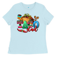 Baby Blue taco dad Ladies Tee - AdoDesignShop
