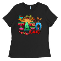 Black taco dad Ladies Tee - AdoDesignShop