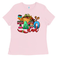 Bubblegum Pink taco dad Ladies Tee - AdoDesignShop