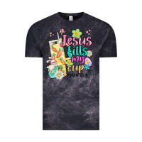 Cloud Black easter jesus fills my cup Vintage Tee - MaliasSmallBusiness
