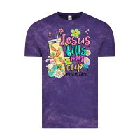 Cloud Purple easter jesus fills my cup Vintage Tee - MaliasSmallBusiness