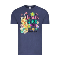 Vintage Denim easter jesus fills my cup Vintage Tee - MaliasSmallBusiness
