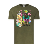 Vintage Olive easter jesus fills my cup Vintage Tee - MaliasSmallBusiness