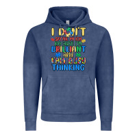 Vintage Denim dont speak much because im brilliant Vintage Hoodie - MaliasSmallBusiness