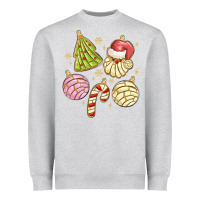 Heather Grey christmas conchas Heavyweight Sweatshirt - MaliasSmallBusiness