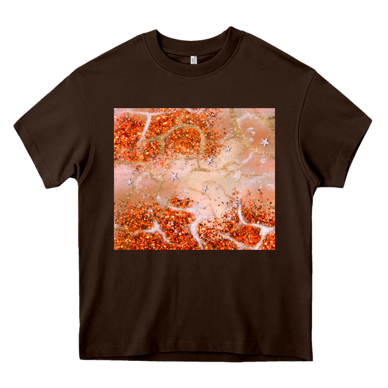 Orange Glitter Heavy Core Tee by JahusDesignShop | Teevron