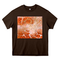 Chocolate Brown orange glitter Heavy Core Tee - JahusDesignShop