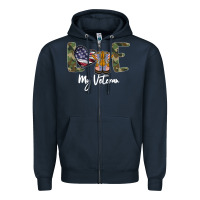 Navy My Veteran Zipper Hoodie - Bettercallsaul
