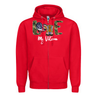 Red My Veteran Zipper Hoodie - Bettercallsaul
