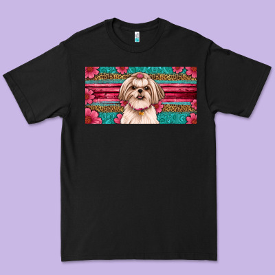 Western Shih Tzu License Plate Design Premium Tee Designed By Jahusdesignshop