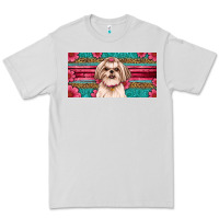 Dove Grey Western Shih Tzu License Plate Design Premium Tee - JahusDesignShop