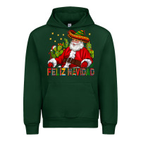 Forest Green Feliz Navidad Santa With Cactus Urban Hoodie - BundleAndBundleShop