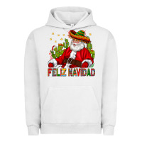 Pigment Lunar Rock Feliz Navidad Santa With Cactus Urban Hoodie - BundleAndBundleShop