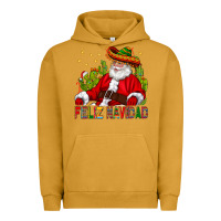 Pigment Peanut Butter Feliz Navidad Santa With Cactus Urban Hoodie - BundleAndBundleShop