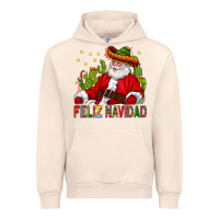 Sandshell Feliz Navidad Santa With Cactus Urban Hoodie - BundleAndBundleShop