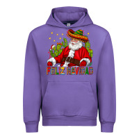 Tulip Feliz Navidad Santa With Cactus Urban Hoodie - BundleAndBundleShop