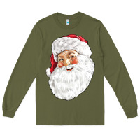 Army Green Santa Long Sleeve Tee - NancyCooperArtShop