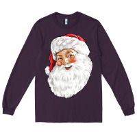 Plum Santa Long Sleeve Tee - NancyCooperArtShop