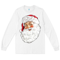 White Santa Long Sleeve Tee - NancyCooperArtShop