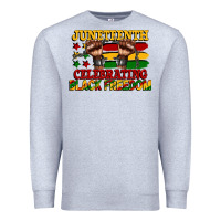 Heather Grey juneteenth celebrating black freedom Premium Sweatshirt - CowGirlArtShop